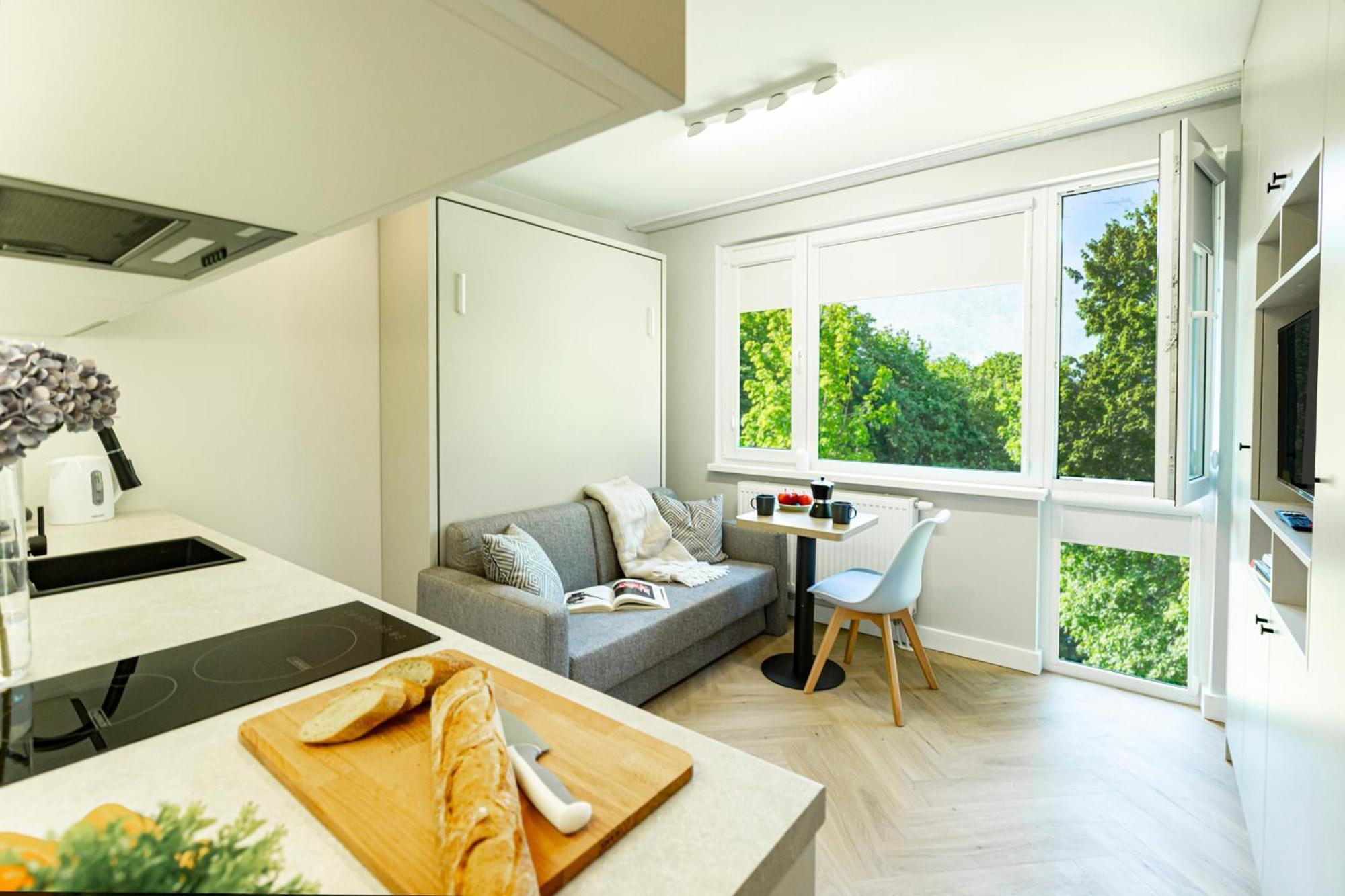 Batorego Grey - Stacja Metra 300m - Bezplatny Parking Apartmán Varšava